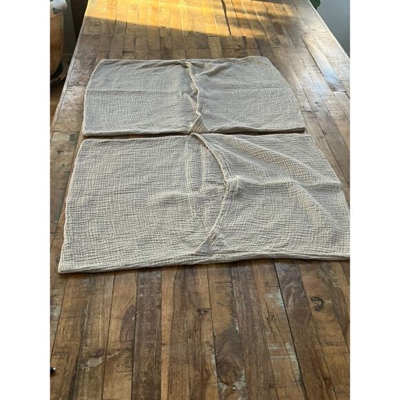 Parachute Standard Pillow Shams Set of 2 Beige 100% Organic Cotton - Picture 2 of 7